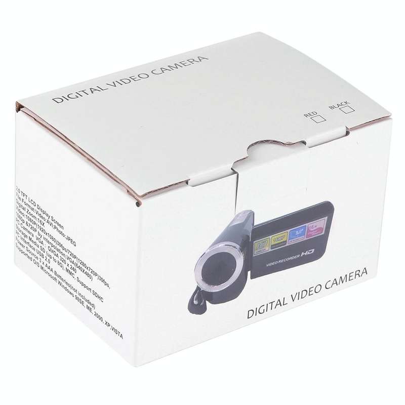 1280x720P HD 16X Digital Zoom 16.0 MP Digital Video Camera Recorder with 2.0 inch LCD Screen(Black)