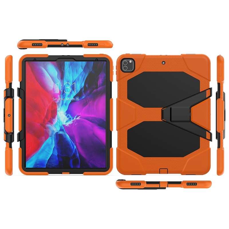 For iPad Pro 12.9 inch (2020) Shockproof Colorful Silicon + PC Protective Tablet Case with Holder...