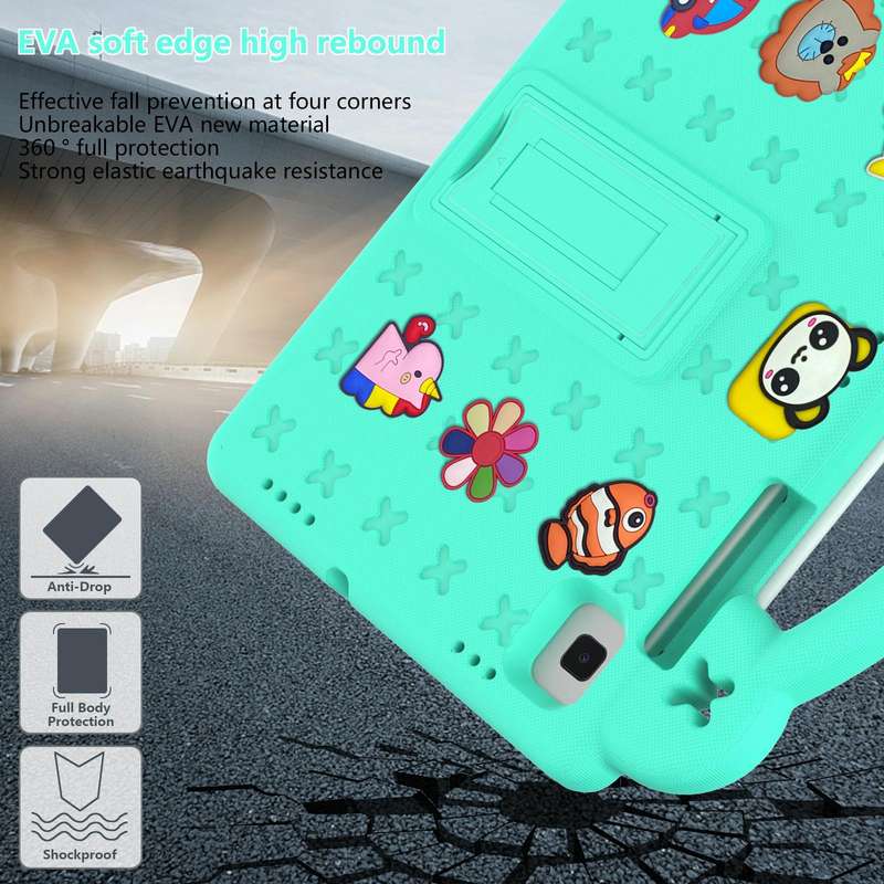 For Samsung Galaxy Tab S6 Lite 10.4 2020/2022 Handle Kickstand Children EVA Shockproof Tablet Cas...