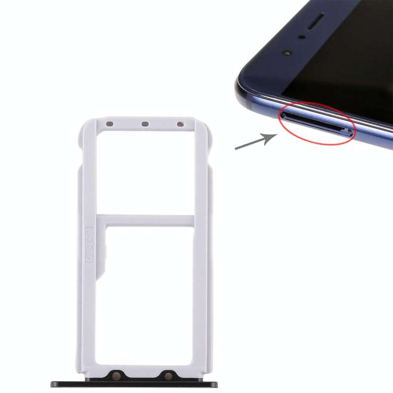 SIM Card Tray + SIM Card Tray / Micro SD Card Tray for Huawei Honor V9 (Black)