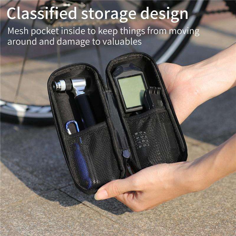 WEST BIKING 1.2L Bicycle EVA Hard Shell Water Bottle Bag With Bottle Cage(Rack+A Black Bag)