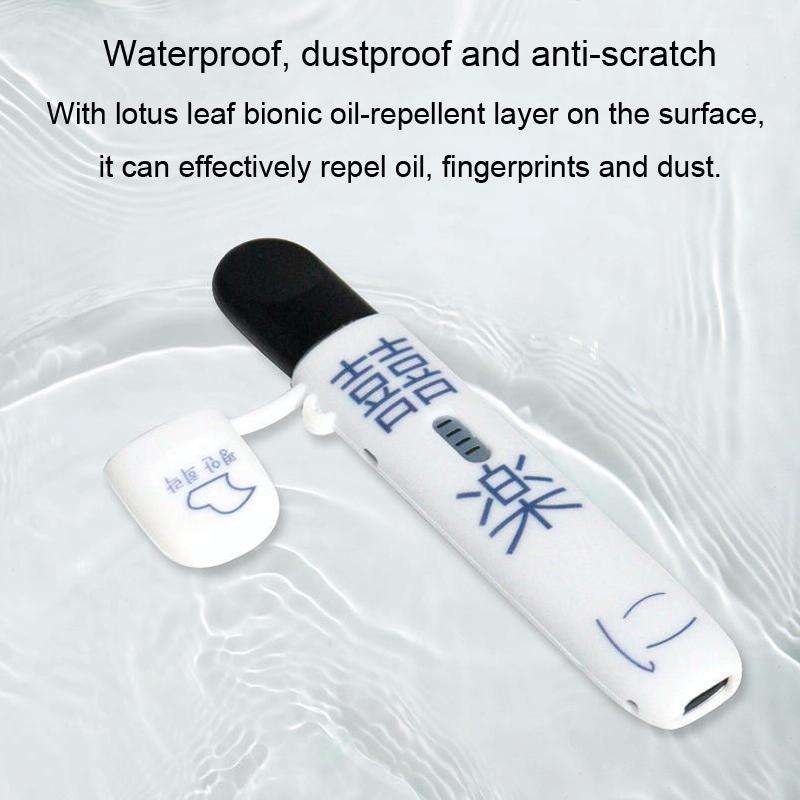For RELX 5th Generation E Cigarette Drop-Proof Printed Protective Case Cigarette Stick Sleeve(Bla...
