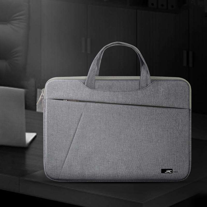 JRC MR30 Laptop Bag Waterproof Shock Absorbing Notebook Hand Inbound Bag, Size: 14 inch(Light Grey)