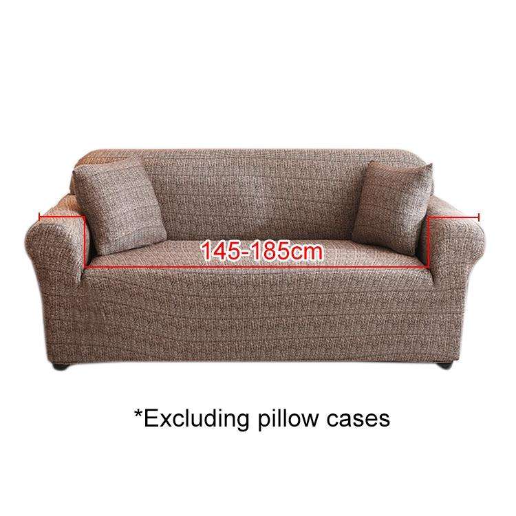 Double Seat Full Coverage Elastic Non-slip Sofa Cover(Fashion Bean Paste)