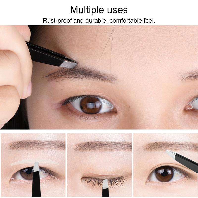 5 PCS / Set Eyebrow Beauty Tools Eyebrow Tweezers Vlip(Black)
