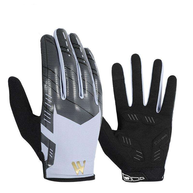 WEST BIKING YP0211207 Riding Full Finger Gloves Road Bike Mountain Bike Locomotive Shock Absorber...