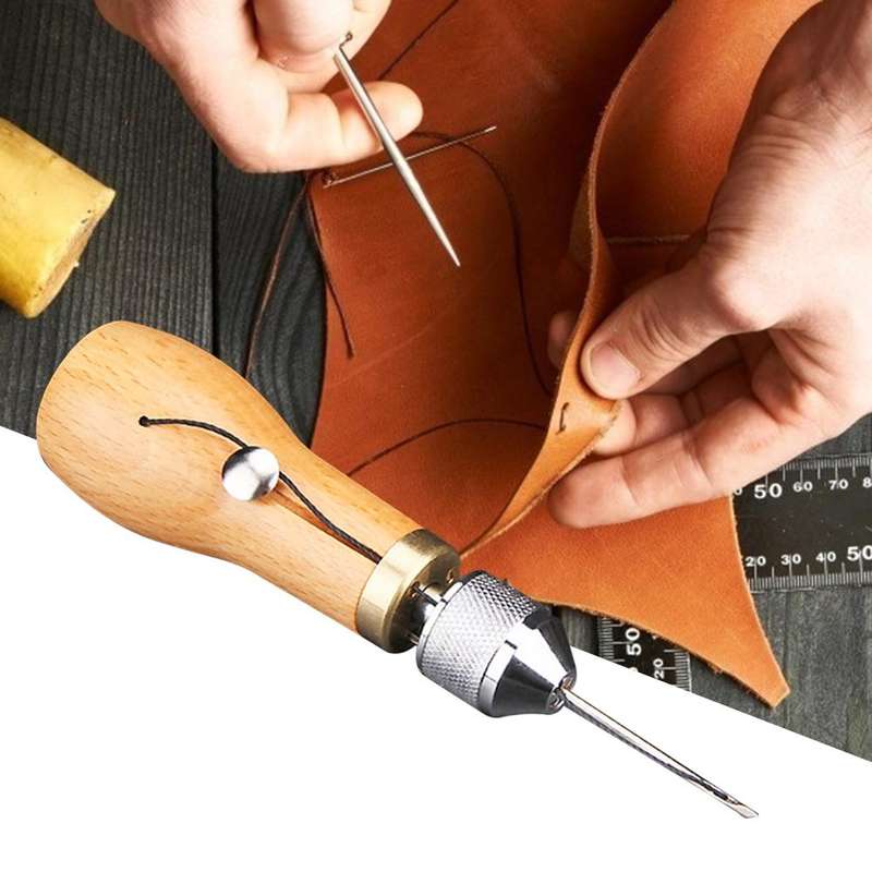 Handmade DIY Leather Stitching Tool Leather Carving Tool Device(Sewing Device)
