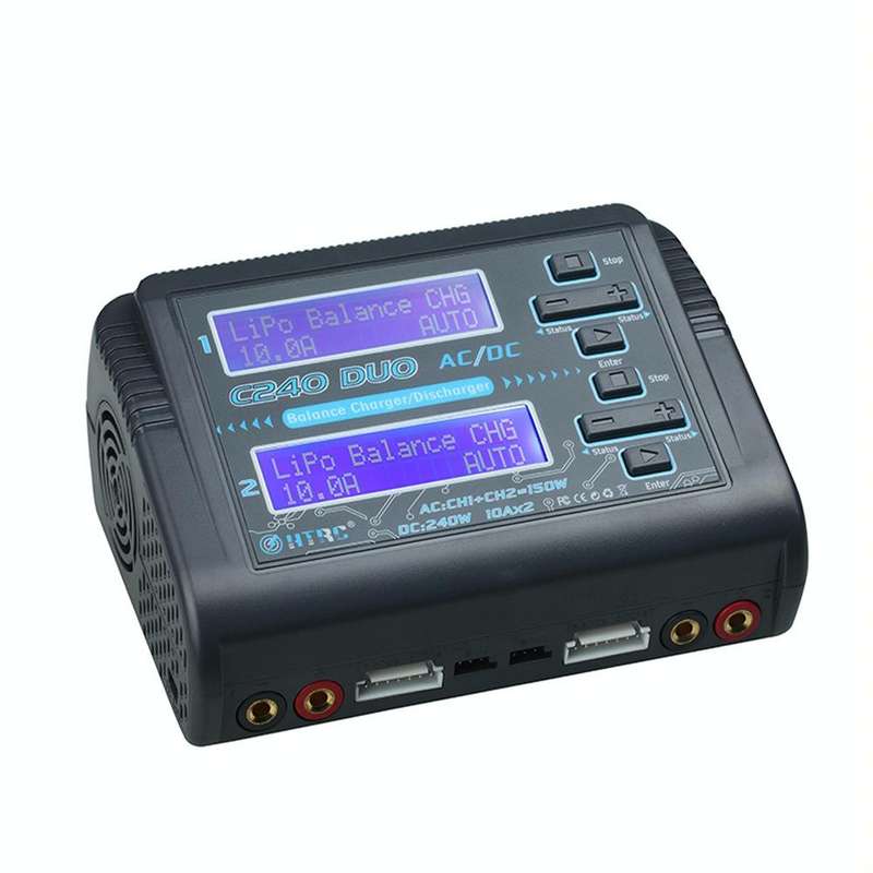 HTRC C240 Balanced Lithium Battery Charger Remote Control Airplane Toy Charger, Specification:US ...