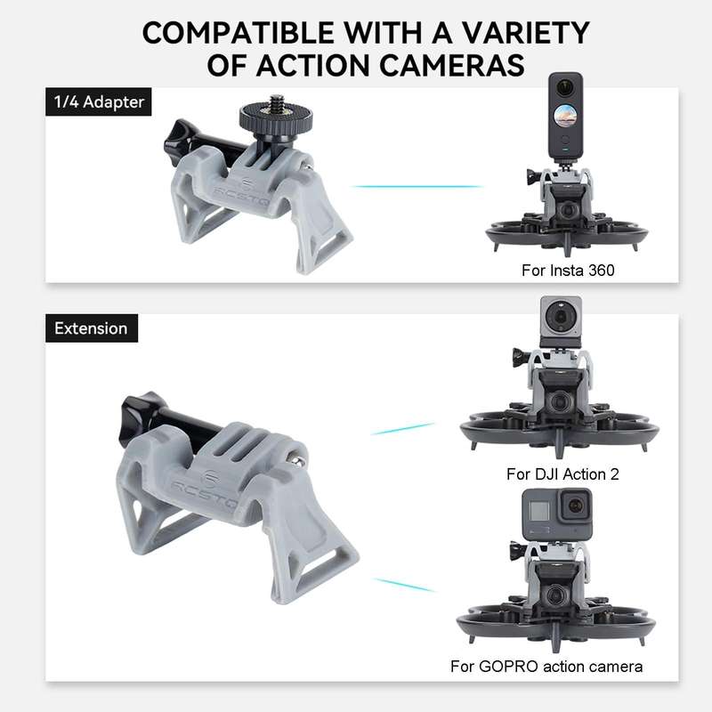 For DJI Avata / Action 2/Gopro Hero11 Black RCSTQ Extension Holder Without 1/4 Screw