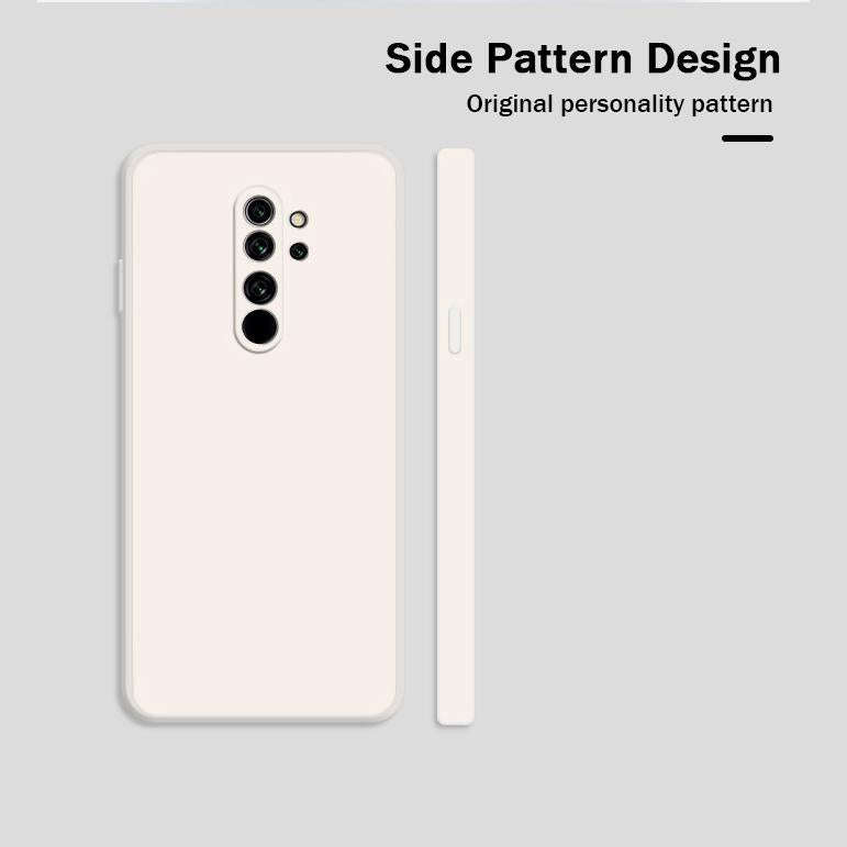 For Xiaomi Redmi Note 8 Pro Solid Color Imitation Liquid Silicone Straight Edge Dropproof Full Co...