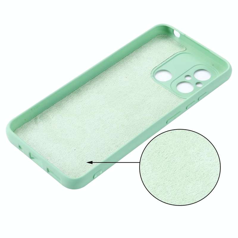 For Xiaomi Redmi 12C / 11A / Poco C55 Pure Color Liquid Silicone Shockproof Phone Case(Green)