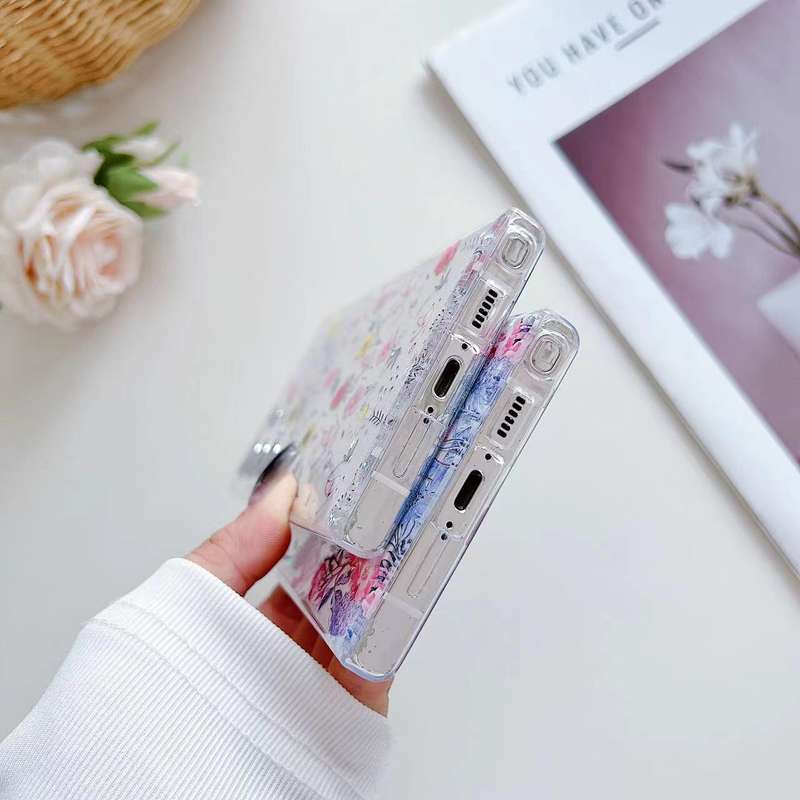 For Samsung Galaxy S23 Ultra 5G Spring Garden Epoxy TPU Phone Case(F01 Love of Butterfly)