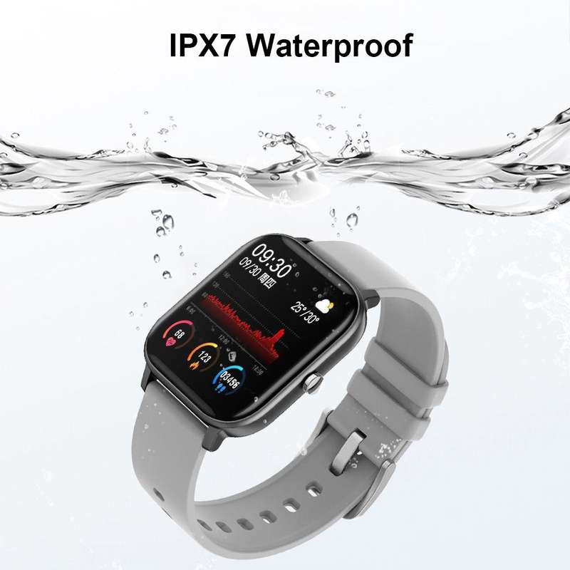 P8 1.4 Inch Heart Rate Blood Pressure Monitoring Smart Watch, Color: Gold