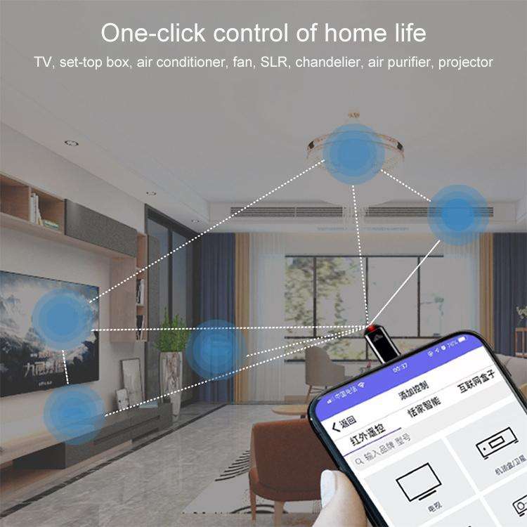 R09 Mobile Phone Intelligent Remote Control Infrared Mobile Phone Remote Control, Interface: 8 Pi...