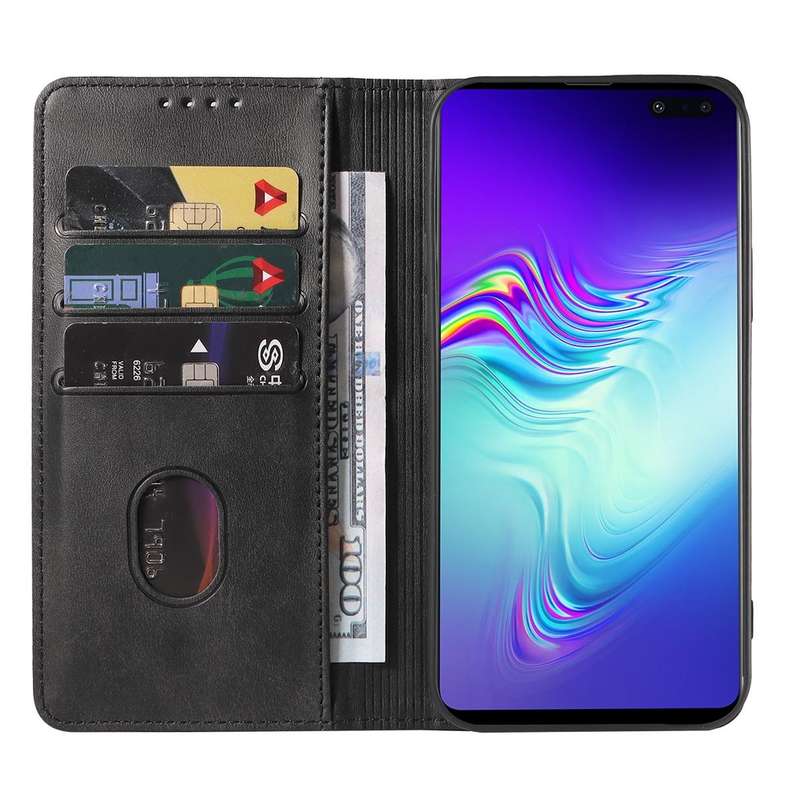 For Samsung Galaxy S10 5G Magnetic Closure Leather Phone Case(Black)