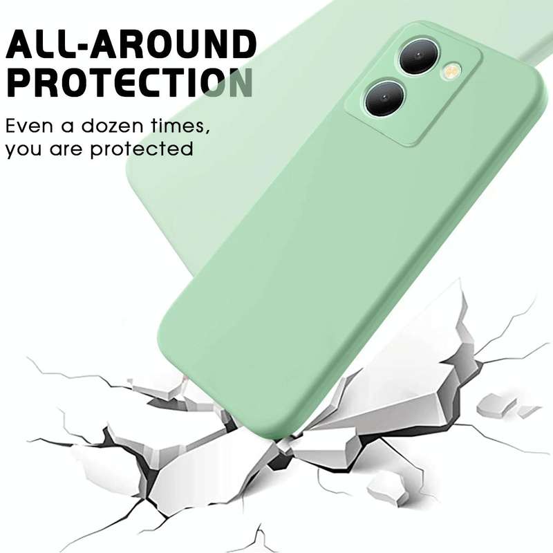 For vivo Y36 4G Pure Color Liquid Silicone Shockproof Phone Case(Green)