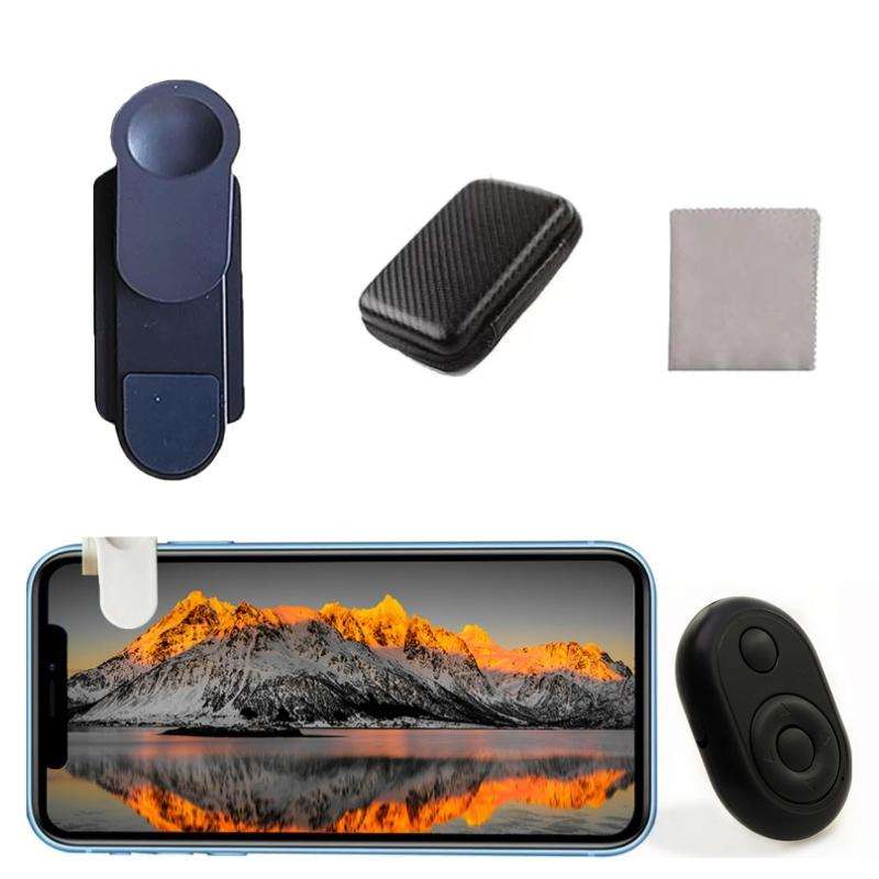 Smartphone Camera Mirror Reflection Clip Selfie Reflector Shooting Supplies, Spec: With Remote Co...