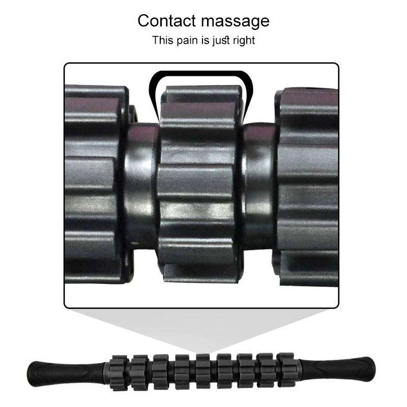 M2 Multifunctional Muscle Relaxation Gear Massage Stick Fitness Roller Rod Shaft(Black)