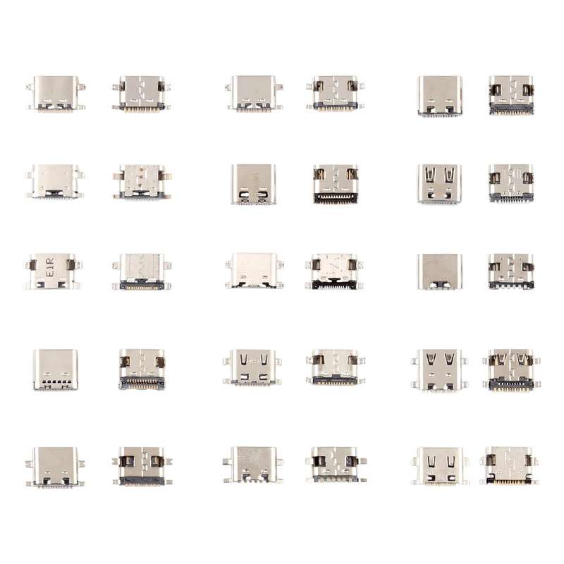 75 PCS/Set USB Type C Charging Port Connector 6Pin / 12Pin / 16Pin / 14Pin / 24Pin for Huawei / S...