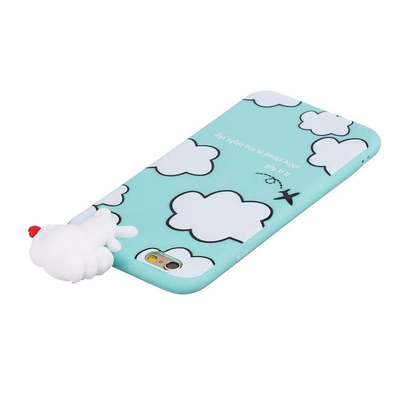 For iPhone 6 Shockproof Cartoon TPU Protective Case(Clouds)