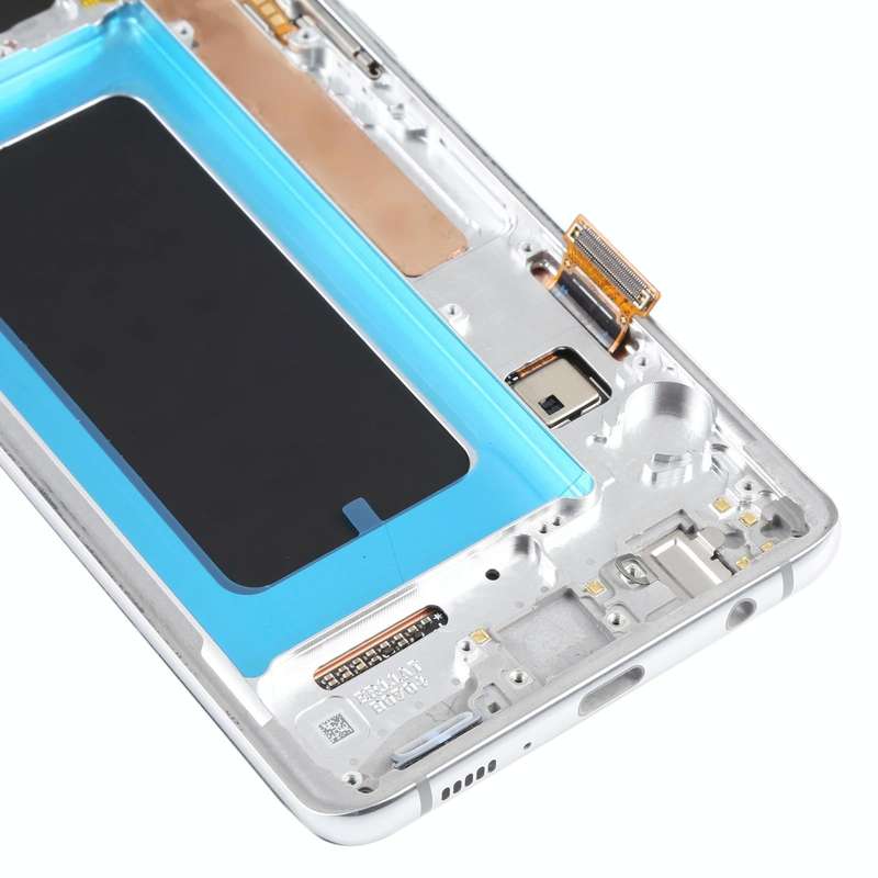 Original Super AMOLED LCD Screen for Samsung Galaxy S10+ Digitizer Full Assembly with Frame (Silver)