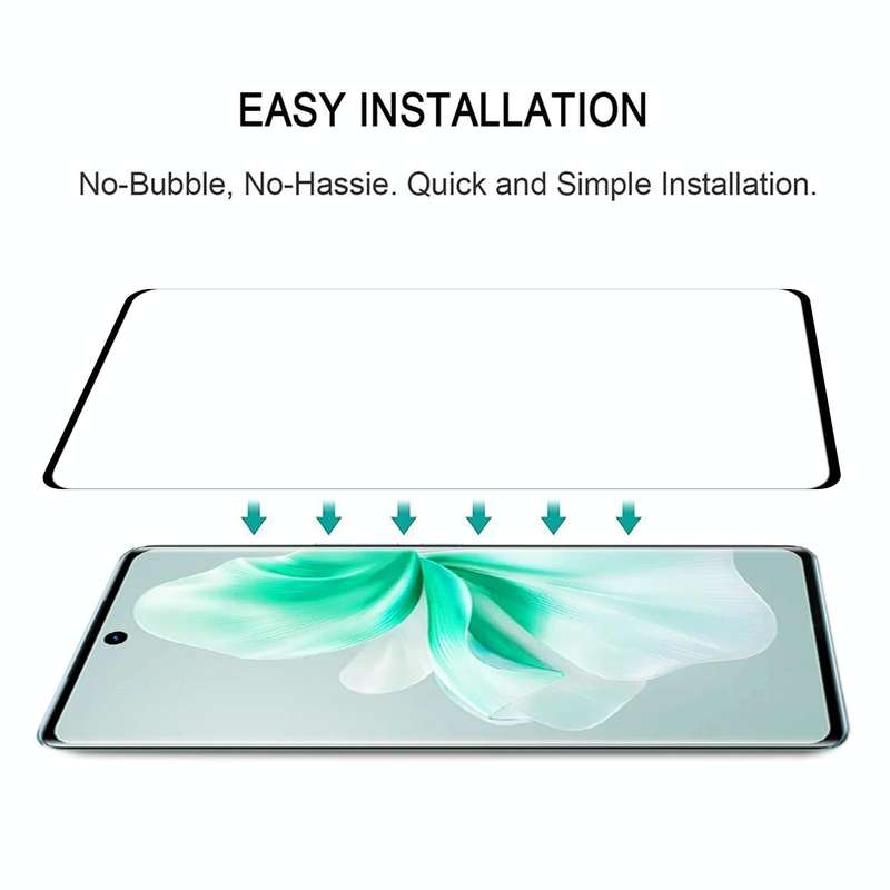 For vivo V30 / V30 Pro 3D Curved Edge Full Screen Tempered Glass Film