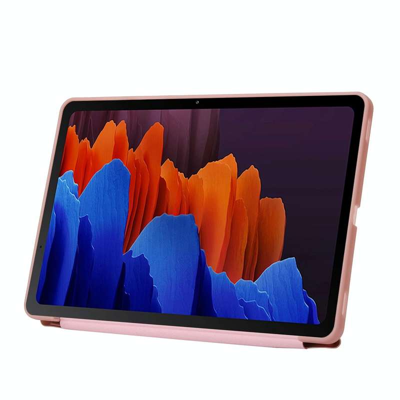 For Samsung Galaxy Tab S8+ / S7+ Deformation Silicone Leather Tablet Case(Gold)