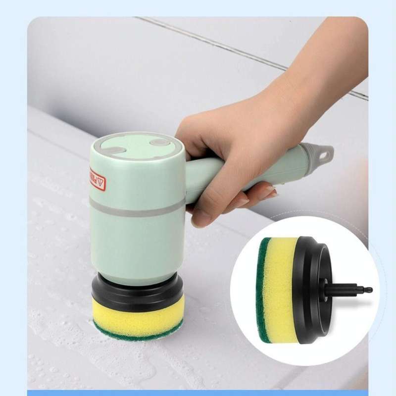 Wireless Electric Cleaning Brush USB Rechargeable Kitchen Bathtub Tile Cleaning Brushes Green 800...