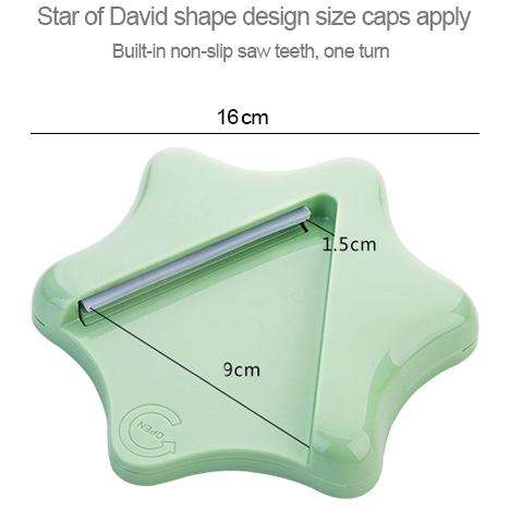 Effortless Bottle Can Opener Under the Kitchen Cabinet Countertop Lid Remover (Blue)