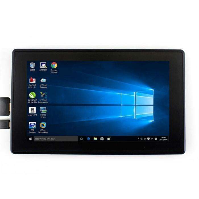 WAVESHARE 7inch HDMI LCD (H) IPS 1024x600 Capacitive Touch Screen with Toughened Glass Cover, Sup...