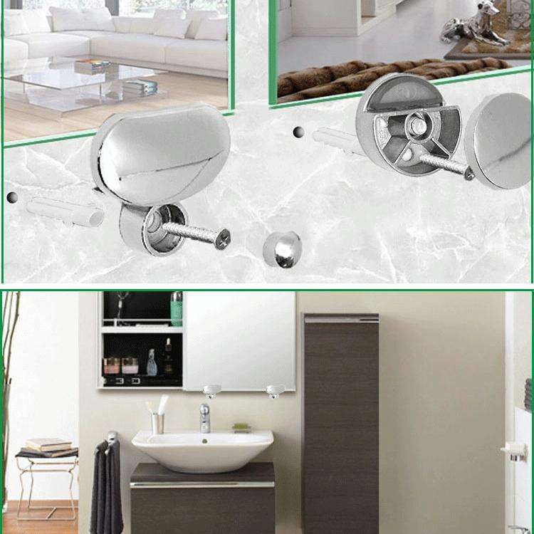 10 PCS Oval Glass Mirror Holder Buckle Fixing Accessories