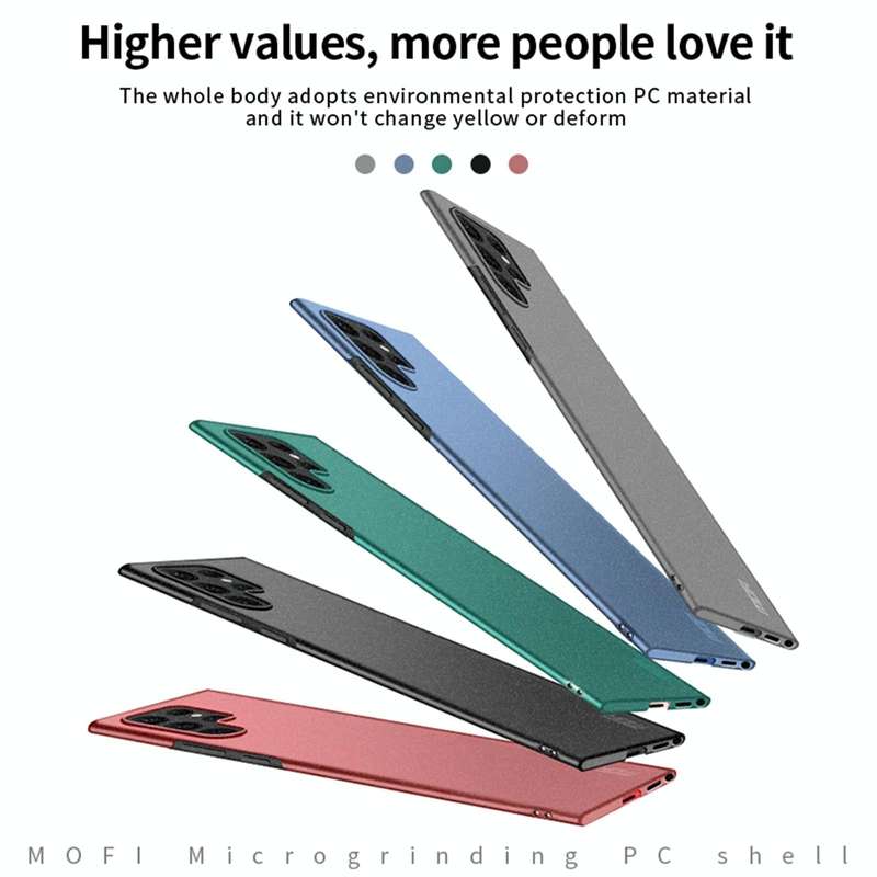 For Samsung Galaxy S22 Ultra 5G MOFI Fandun Series Frosted Ultra-thin PC Hard Phone Case(Green)