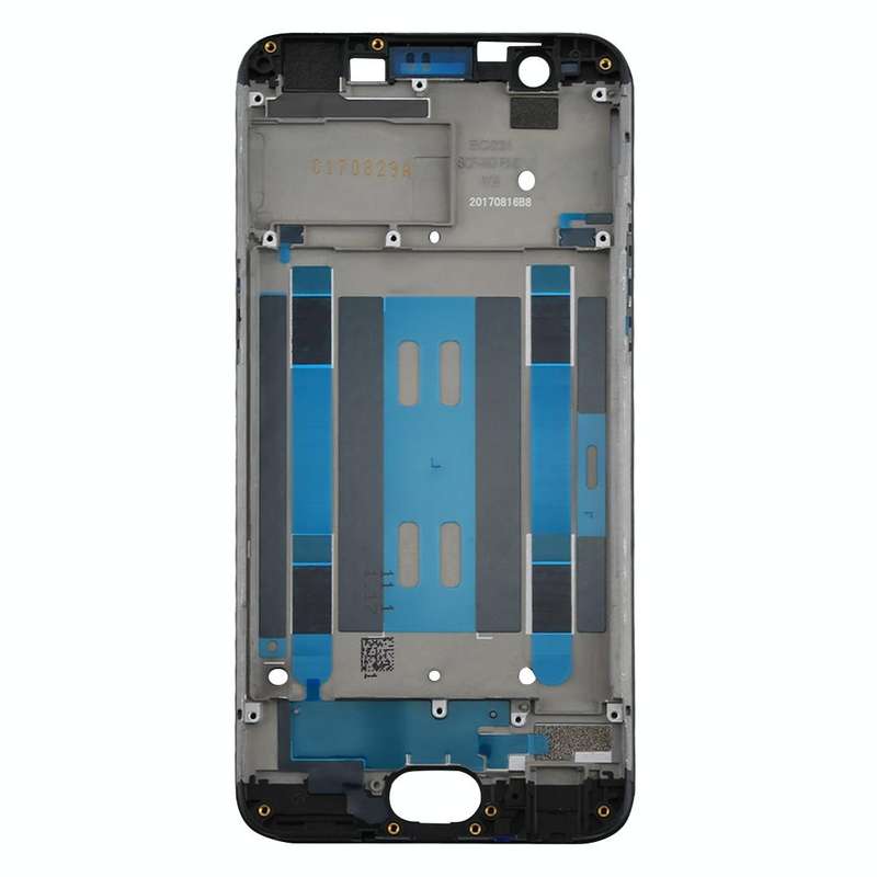For OPPO A57 Front Housing LCD Frame Bezel Plate  (Black)