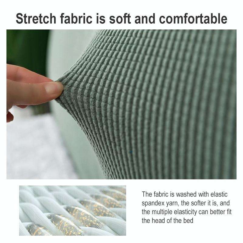 Polar Fleece Elastic Full Covered Headboard Dust Cover, Size:200cm(Light Gray)