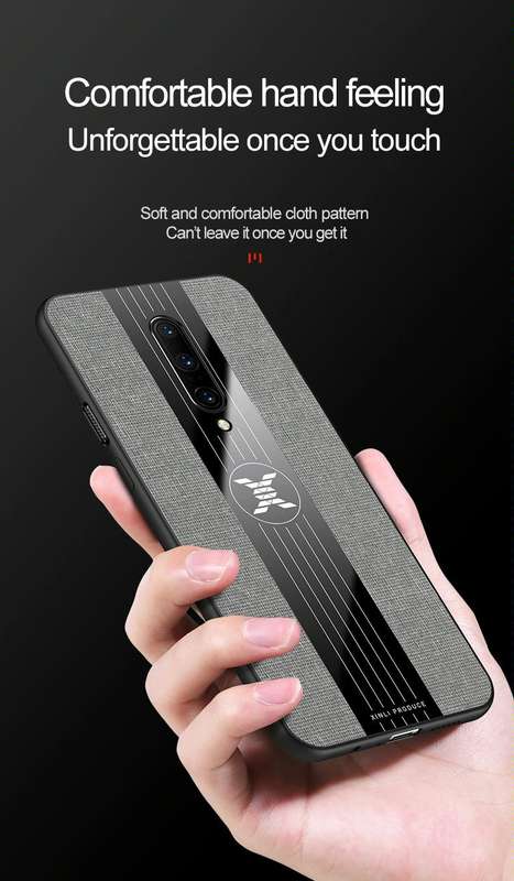 For OnePlus 7 Pro XINLI Stitching Cloth Texture Shockproof TPU Protective Case(Black)