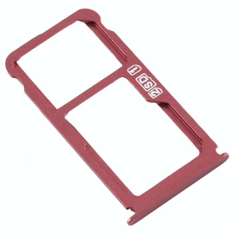 SIM Card Tray + SIM Card Tray / Micro SD Card Tray for Nokia 7 Plus TA-1062 (Purplish Red)