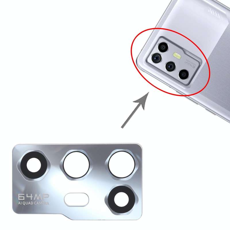 For ZTE Nubia Red Magic 6R NX666J Back Camera Lens(Silver)