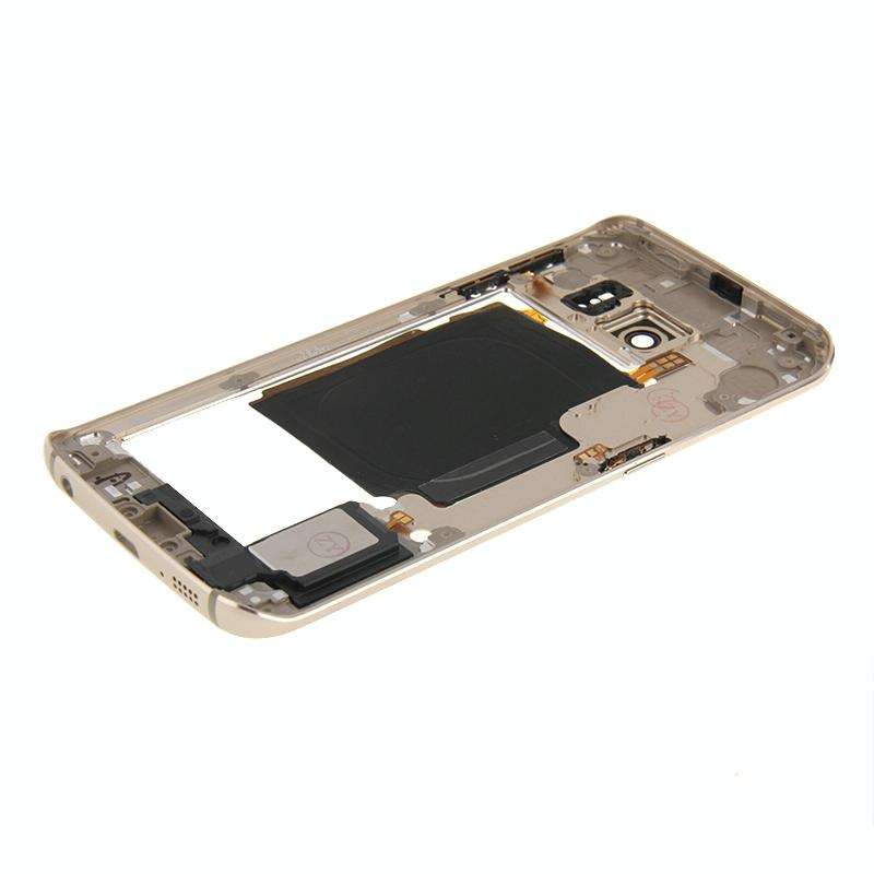 For Galaxy S6 Edge / G925 Back Plate Housing Camera Lens Panel with Side Keys and Speaker Ringer ...