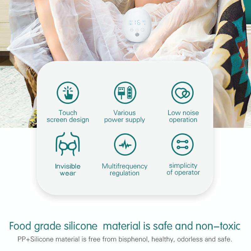 Wearable Automatic Breast Pump Massage Hands-free Invisible Wireless Large Suction Breast Pump S4...