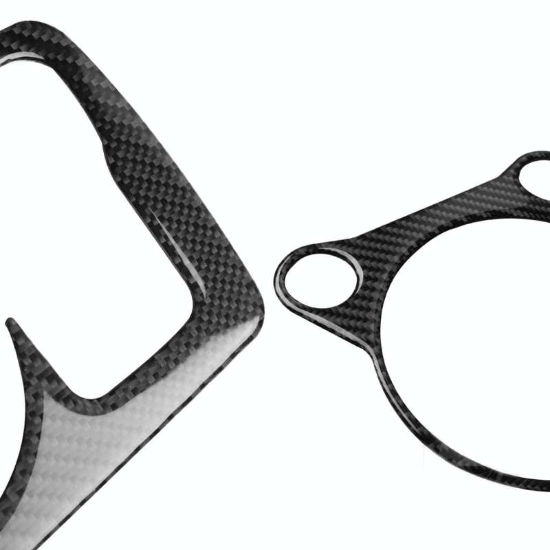5 in 1 Car Carbon Fiber Gear Position Cup Holder Panel Decorative Sticker for Nissan 370Z Z34 200...