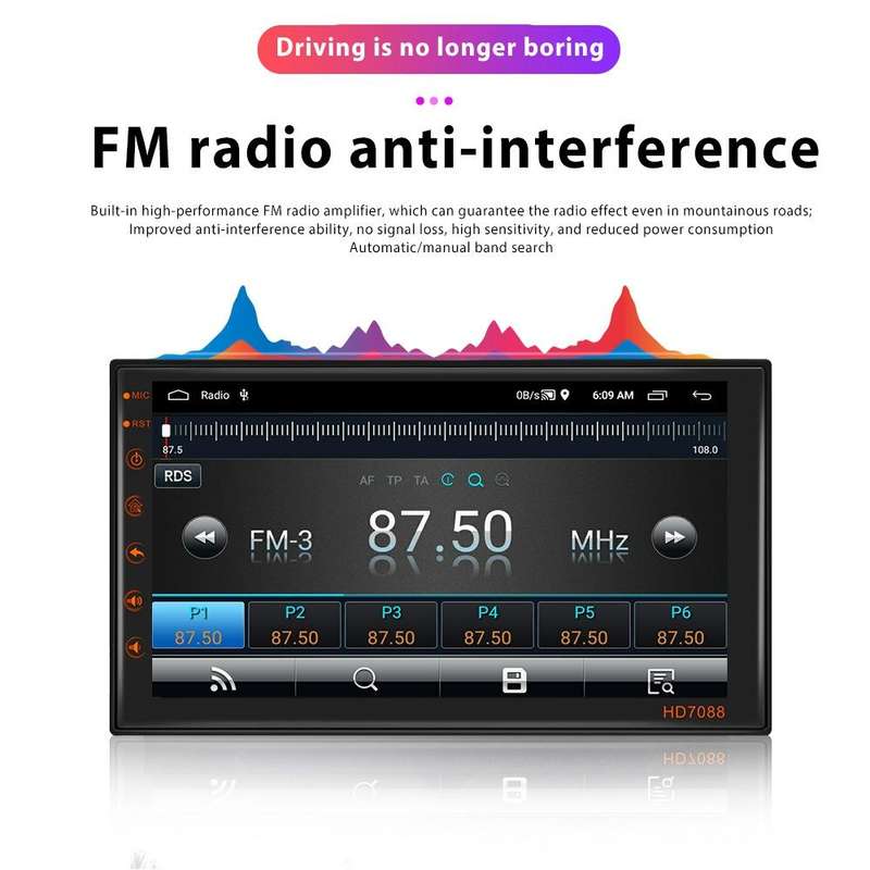 A2769 7 Inch Android Navigation WIFI Version 2+16G Vehicle Machine Central Control Large Screen, ...