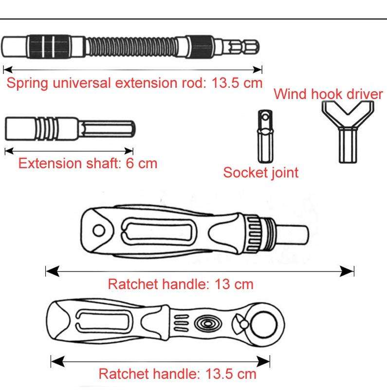 38 In 1 Labor-Saving Ratchet Multi-Purpose Screwdriver Set Household Hardware Tools Combination S...