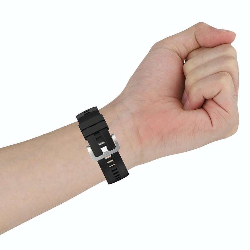 For Huawei Honor Watch GS Pro Silicone Watch Band, Size: One Size(Black)