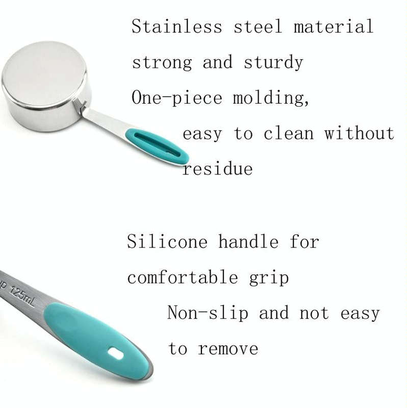 5 in 1 Stainless Steel Measuring Spoon Set Coffee Spoon Baking Kitchen Gadget, Style:Measuring Sp...