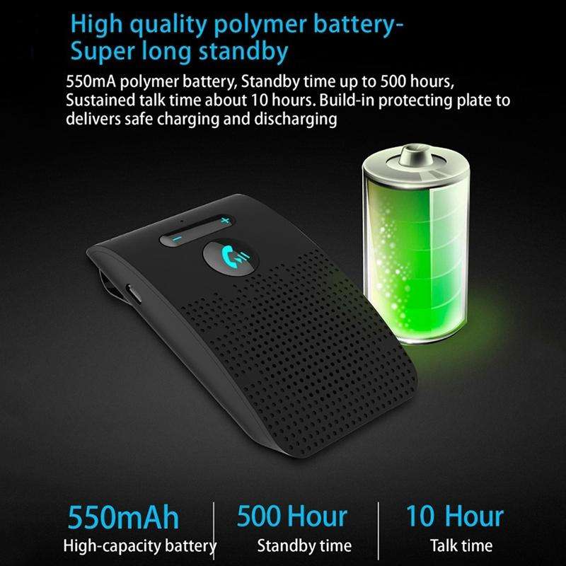 SP09 Multipoint Wireless Bluetooth V4.2 Handsfree Car Kit Speaker Speakerphone, Support Voice Rea...