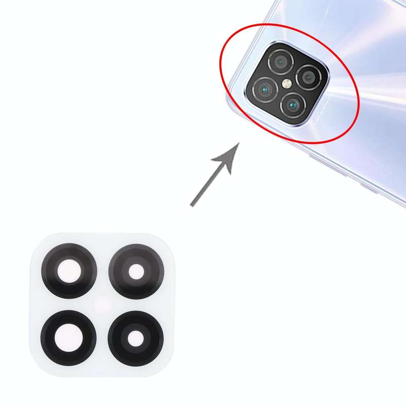For Huawei Nova 8 SE  10pcs Back Camera Lens (White)