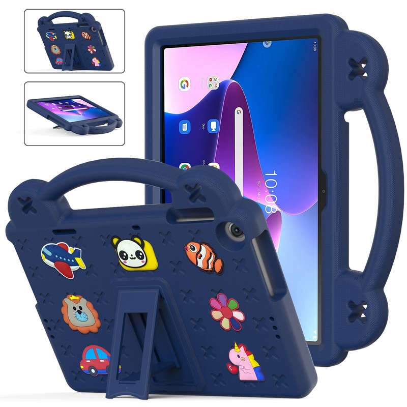 For Lenovo Tab M10 3rd Gen TB328FU / TB328XU 2022 10.1 Handle Kickstand Children EVA Shockproof T...