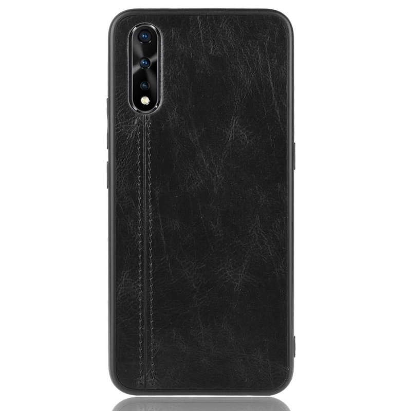 For Vivo S1/iQOO Neo/Y7s Shockproof Sewing Cow Pattern Skin PC + PU + TPU Case(Black)