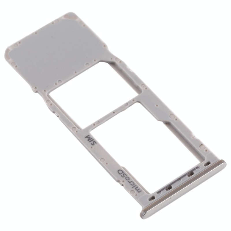 For Galaxy A20 A30 A50 SIM Card Tray + Micro SD Card Tray (Silver)