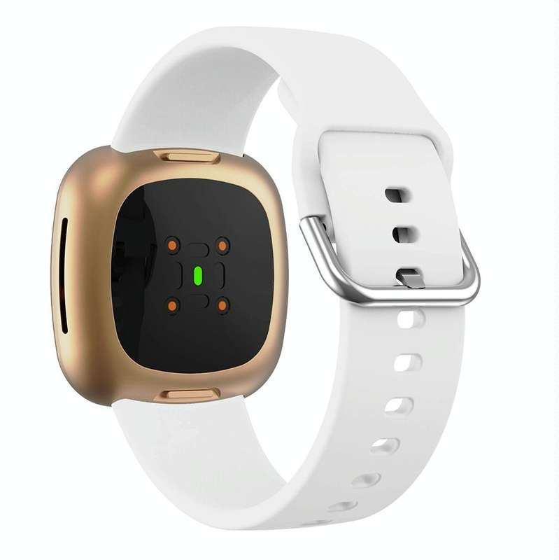 For Fitbit Versa 3 Silicone Watch Band(White)